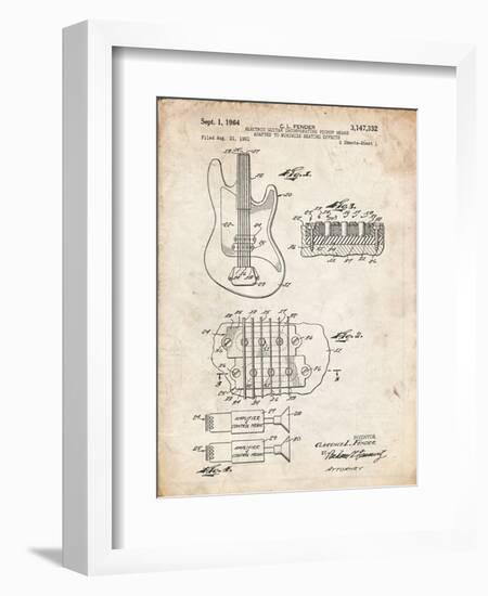 PP49 Vintage Parchment-Borders Cole-Framed Giclee Print