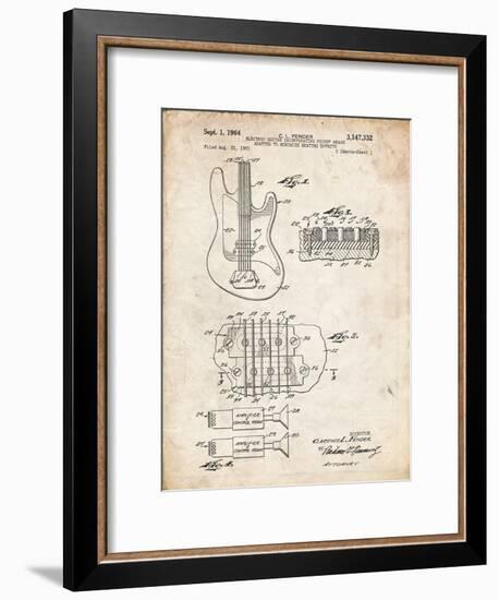 PP49 Vintage Parchment-Borders Cole-Framed Giclee Print