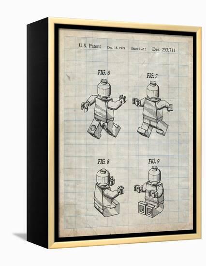 PP50 Antique Grid Parchment-Borders Cole-Framed Premier Image Canvas