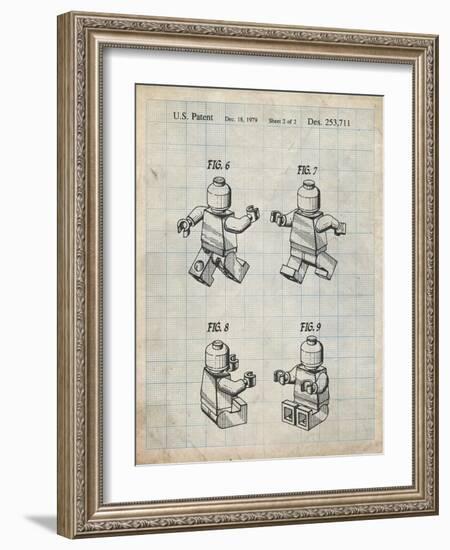 PP50 Antique Grid Parchment-Borders Cole-Framed Premium Giclee Print