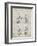 PP50 Antique Grid Parchment-Borders Cole-Framed Premium Giclee Print