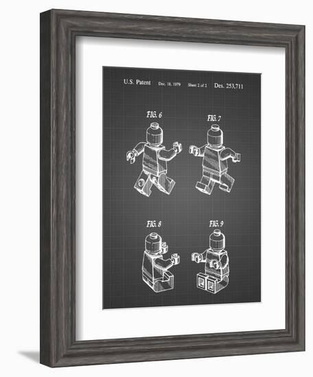 PP50 Black Grid-Borders Cole-Framed Giclee Print