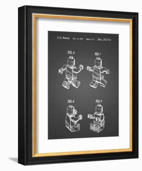 PP50 Black Grid-Borders Cole-Framed Giclee Print