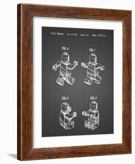 PP50 Black Grid-Borders Cole-Framed Giclee Print