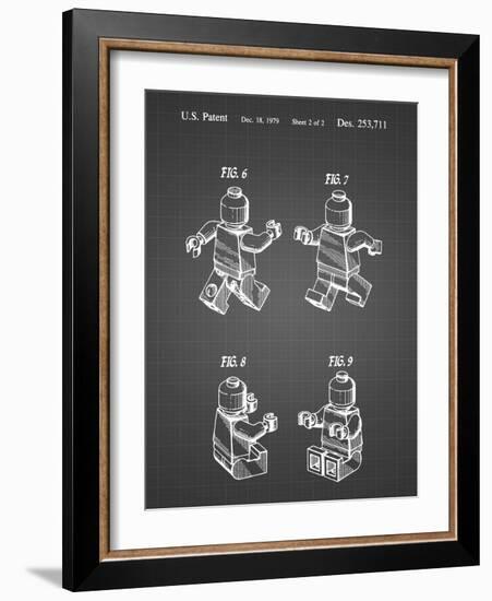 PP50 Black Grid-Borders Cole-Framed Giclee Print