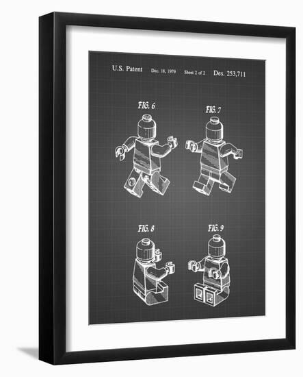 PP50 Black Grid-Borders Cole-Framed Giclee Print