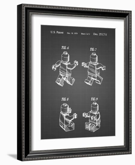 PP50 Black Grid-Borders Cole-Framed Giclee Print