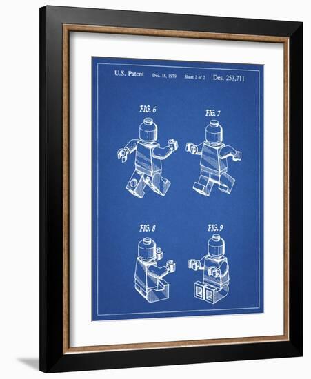 PP50 Blueprint-Borders Cole-Framed Giclee Print