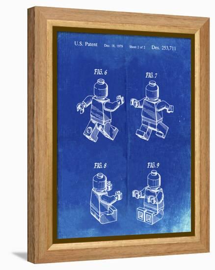 PP50 Faded Blueprint-Borders Cole-Framed Premier Image Canvas