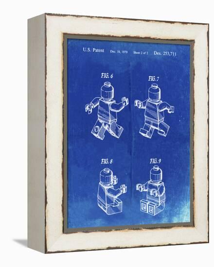 PP50 Faded Blueprint-Borders Cole-Framed Premier Image Canvas