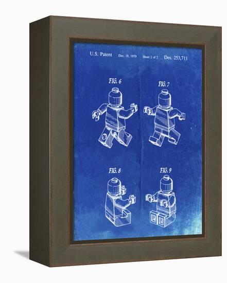 PP50 Faded Blueprint-Borders Cole-Framed Premier Image Canvas