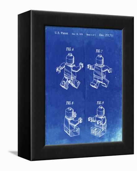 PP50 Faded Blueprint-Borders Cole-Framed Premier Image Canvas