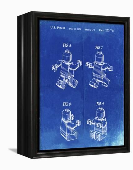 PP50 Faded Blueprint-Borders Cole-Framed Premier Image Canvas