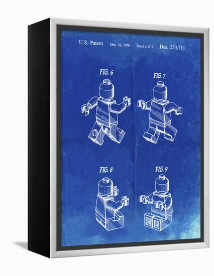 PP50 Faded Blueprint-Borders Cole-Framed Premier Image Canvas