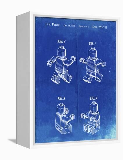 PP50 Faded Blueprint-Borders Cole-Framed Premier Image Canvas