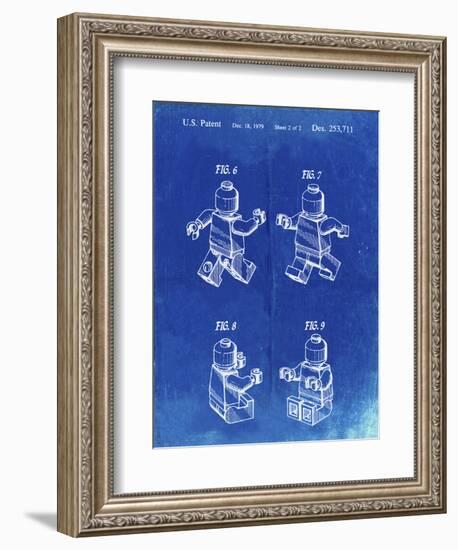 PP50 Faded Blueprint-Borders Cole-Framed Premium Giclee Print