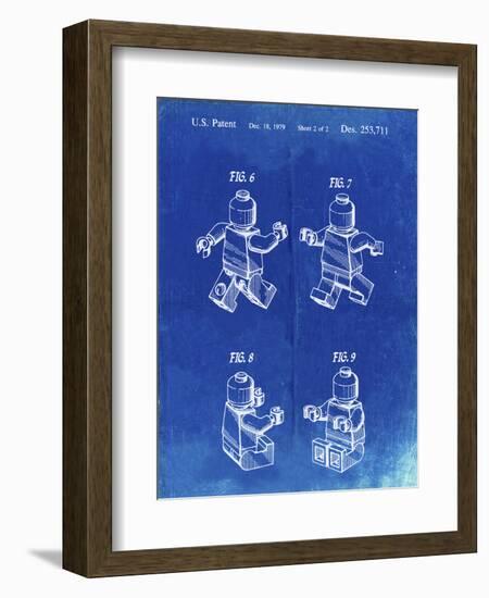 PP50 Faded Blueprint-Borders Cole-Framed Premium Giclee Print