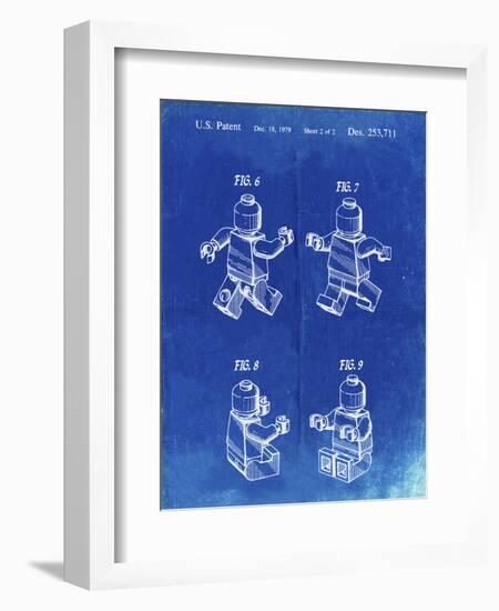 PP50 Faded Blueprint-Borders Cole-Framed Premium Giclee Print