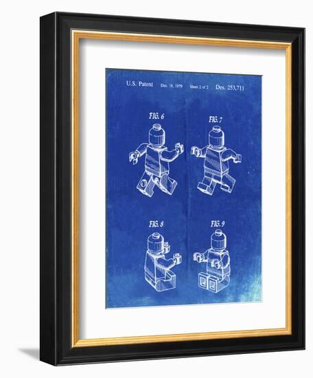 PP50 Faded Blueprint-Borders Cole-Framed Premium Giclee Print