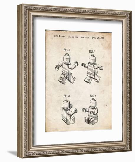 PP50 Vintage Parchment-Borders Cole-Framed Giclee Print