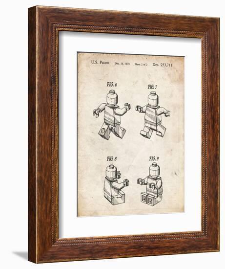 PP50 Vintage Parchment-Borders Cole-Framed Giclee Print