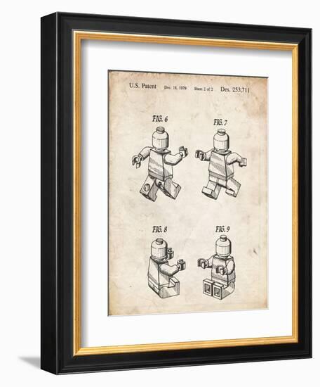 PP50 Vintage Parchment-Borders Cole-Framed Giclee Print