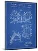 PP504-Blueprint Vintage Football Shoulder Pads Patent Poster-Cole Borders-Mounted Giclee Print