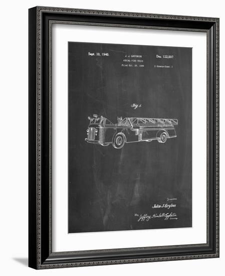 PP506-Chalkboard Firetruck 1940 Patent Poster-Cole Borders-Framed Giclee Print