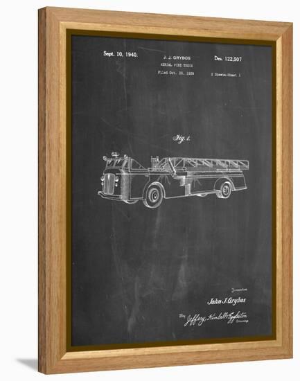 PP506-Chalkboard Firetruck 1940 Patent Poster-Cole Borders-Framed Premier Image Canvas