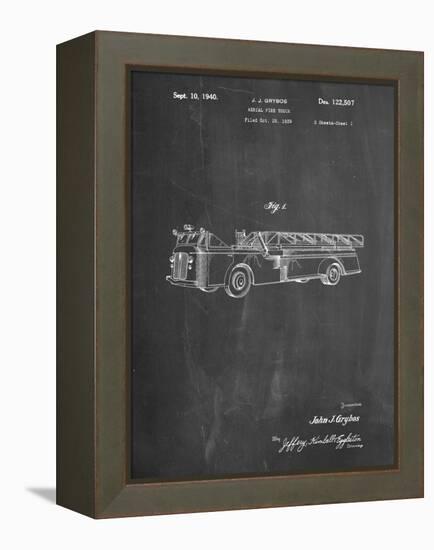 PP506-Chalkboard Firetruck 1940 Patent Poster-Cole Borders-Framed Premier Image Canvas