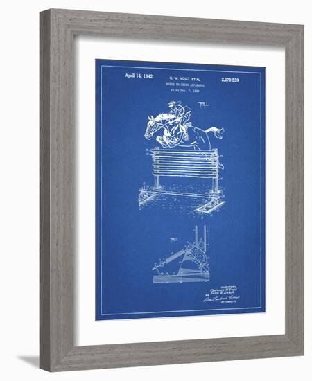 PP507-Blueprint Equestrian Training Oxer Patent Poster-Cole Borders-Framed Giclee Print