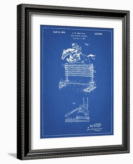 PP507-Blueprint Equestrian Training Oxer Patent Poster-Cole Borders-Framed Giclee Print