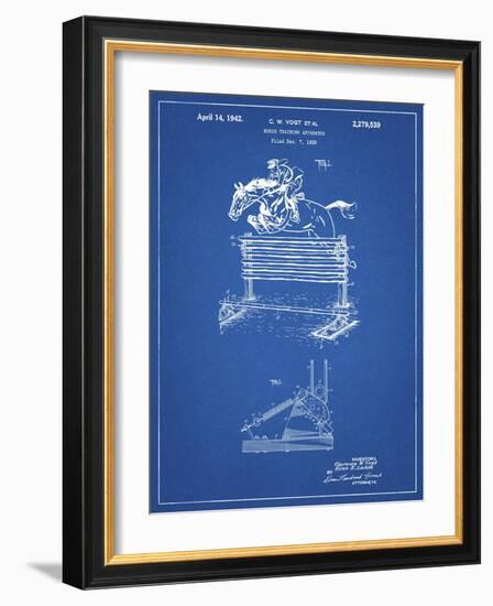 PP507-Blueprint Equestrian Training Oxer Patent Poster-Cole Borders-Framed Giclee Print