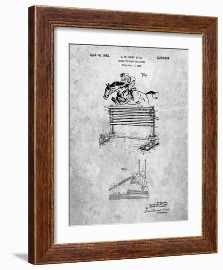 PP507-Slate Equestrian Training Oxer Patent Poster-Cole Borders-Framed Giclee Print