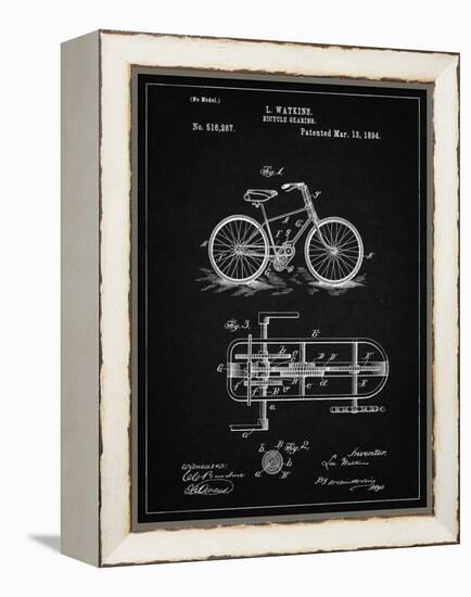 PP51-Vintage Black Bicycle Gearing 1894 Patent Poster-Cole Borders-Framed Premier Image Canvas