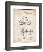 PP51-Vintage Parchment Bicycle Gearing 1894 Patent Poster-Cole Borders-Framed Giclee Print