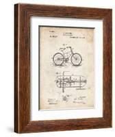 PP51-Vintage Parchment Bicycle Gearing 1894 Patent Poster-Cole Borders-Framed Giclee Print
