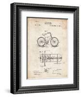 PP51-Vintage Parchment Bicycle Gearing 1894 Patent Poster-Cole Borders-Framed Giclee Print