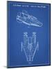 PP515-Blueprint Star Wars RZ-1 A Wing Starfighter Patent Print-Cole Borders-Mounted Giclee Print