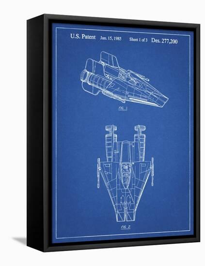 PP515-Blueprint Star Wars RZ-1 A Wing Starfighter Patent Print-Cole Borders-Framed Premier Image Canvas