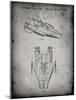 PP515-Faded Grey Star Wars RZ-1 A Wing Starfighter Patent Print-Cole Borders-Mounted Giclee Print