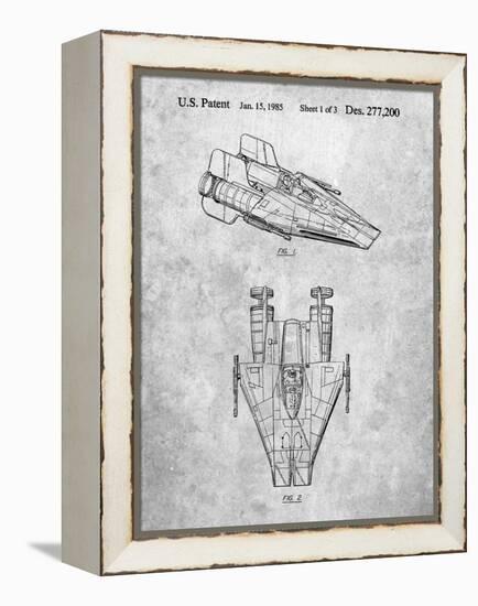 PP515-Slate Star Wars RZ-1 A Wing Starfighter Patent Print-Cole Borders-Framed Premier Image Canvas