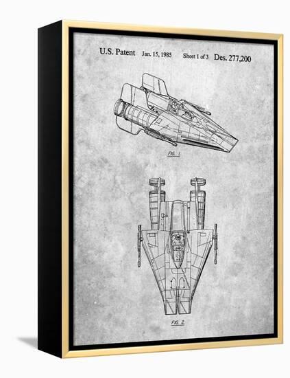 PP515-Slate Star Wars RZ-1 A Wing Starfighter Patent Print-Cole Borders-Framed Premier Image Canvas