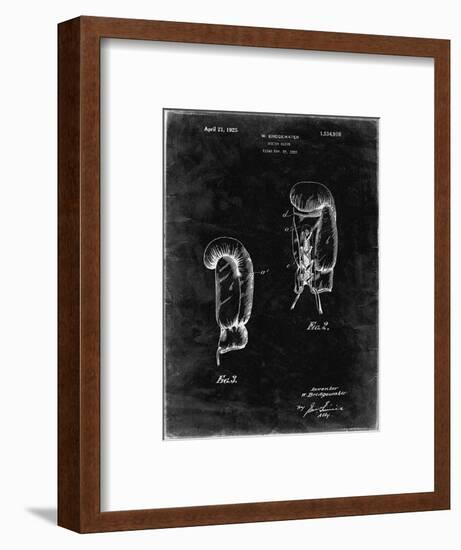 PP517-Black Grunge Boxing Glove 1925 Patent Poster-Cole Borders-Framed Giclee Print