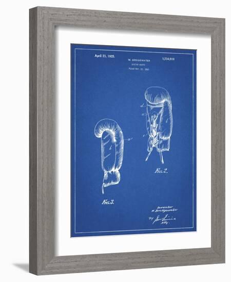 PP517-Blueprint Boxing Glove 1925 Patent Poster-Cole Borders-Framed Giclee Print