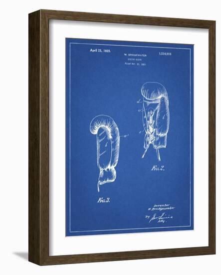 PP517-Blueprint Boxing Glove 1925 Patent Poster-Cole Borders-Framed Giclee Print