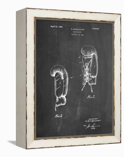 PP517-Chalkboard Boxing Glove 1925 Patent Poster-Cole Borders-Framed Premier Image Canvas