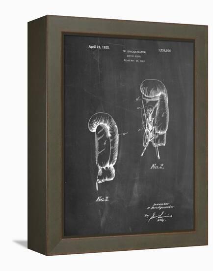 PP517-Chalkboard Boxing Glove 1925 Patent Poster-Cole Borders-Framed Premier Image Canvas