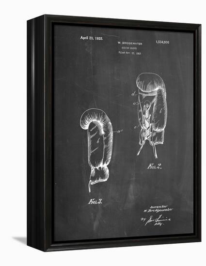 PP517-Chalkboard Boxing Glove 1925 Patent Poster-Cole Borders-Framed Premier Image Canvas