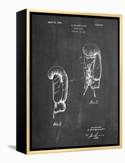 PP517-Chalkboard Boxing Glove 1925 Patent Poster-Cole Borders-Framed Premier Image Canvas